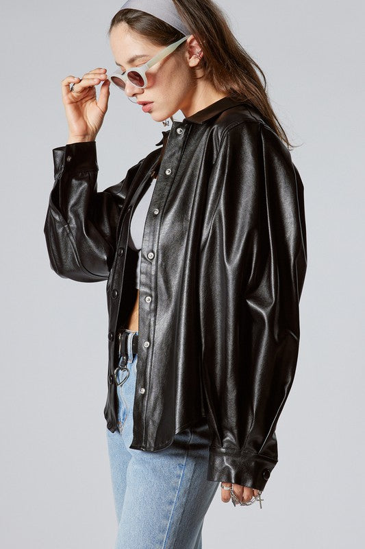 Federico Faux Leather Jacket