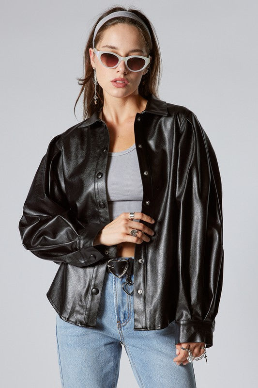 Federico Faux Leather Jacket