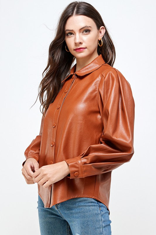 Federico Faux Leather Jacket