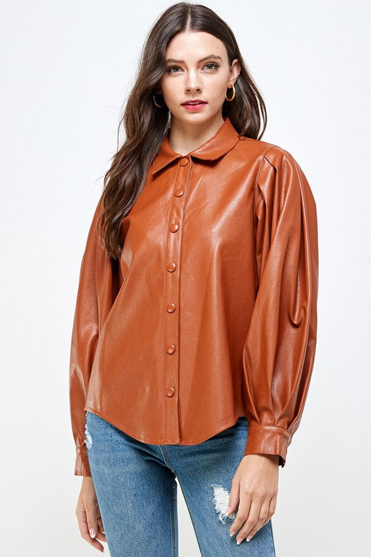 Federico Faux Leather Jacket