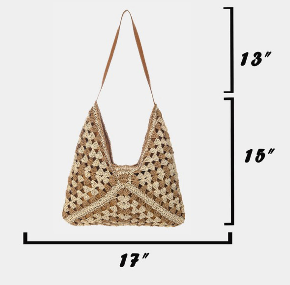 Tan Boho Braided Bag