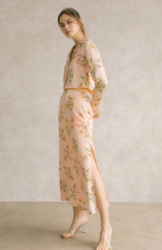 Diana Satin Floral Blouse