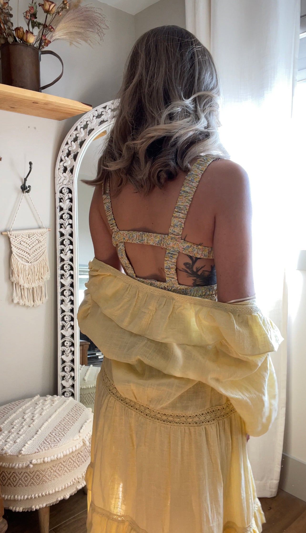 Sunshine Gauze Ruffle Tiered Cardigan