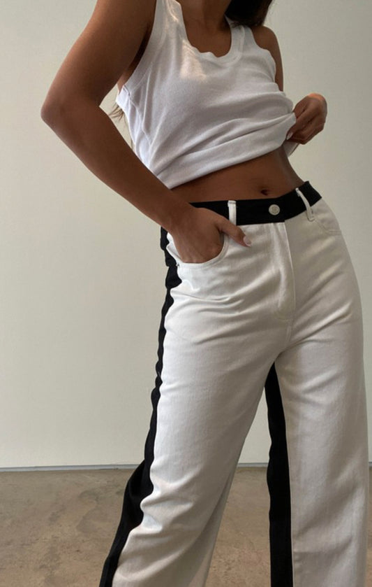 Billy Black and White Denim