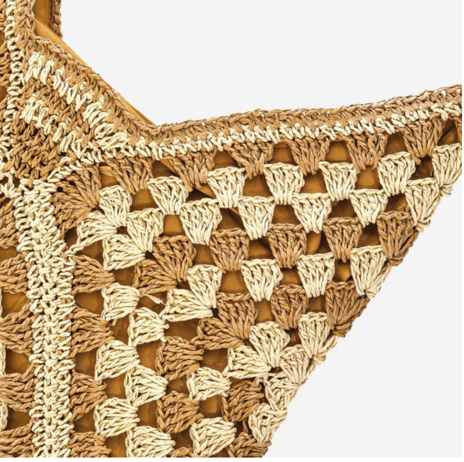 Tan Boho Braided Bag